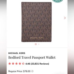 Michael Kors Bedford Travel Passport Wallet